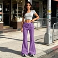 thumbnail image 5 of Resicozy Womens Flare Sweatpants Wide Leg Lounge Pants with Pockets 2026 Fall Travel Sweat Pants Drawstring Flare Leg Jogger Purple 2XL, 5 of 9