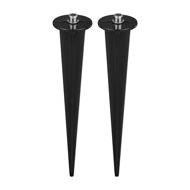 Uonlytech 2 estacas de suelo de 16 cm para focos de jardín, con tornillos M5. Accesorio para iluminación exterior en caminos de jardín y césped.