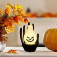 thumbnail image 6 of Ghost Lights Halloween,Halloween Led Ghost Hand Lights, Pvc Skeleton Hand with Pumpkins Eyeballs Night Lights Props Luminous Ornaments Pumpkin Lights for Indoor Fireplace Kitchen Shelf Holiday Decor, 6 of 8