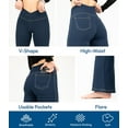 thumbnail image 4 of Nirlon Crossover Bootcut Jeggings For Women - Flare Leggings For Women Tummy Control, Regular And Plus Size Jeggings (M 34", Jeans), 4 of 5