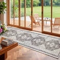thumbnail image 4 of ARJINCUTE Boho Vintage Distressed Long Runner Rug Brown 2'x10', Soft Machine Washable Foldable Non-Slip Carpet for Hallway Kitchen Entryway Living Room Bedroom, 4 of 9