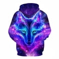 thumbnail image 4 of Sudadera con capucha con estampado 3D de lobo animal para hombre y mujer, moda informal de gran tamaño, sudaderas con capucha estilo hip hop Harajuku, 4 of 4