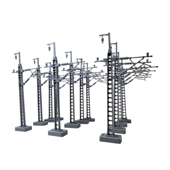 12 modelos de postes de electricidad, accesorios para , miniescenas de modelos DIY, decoraciones de mesa, en miniatura realistas