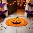 thumbnail image 6 of LEFXSMR Fall Decor Bathroom Rugs Pumpkin Shaped Non-Slip Bath Mat Thanksgiving Decorations Soft Area Rug for Front Door Porch Entryway, Orange, 6 of 6