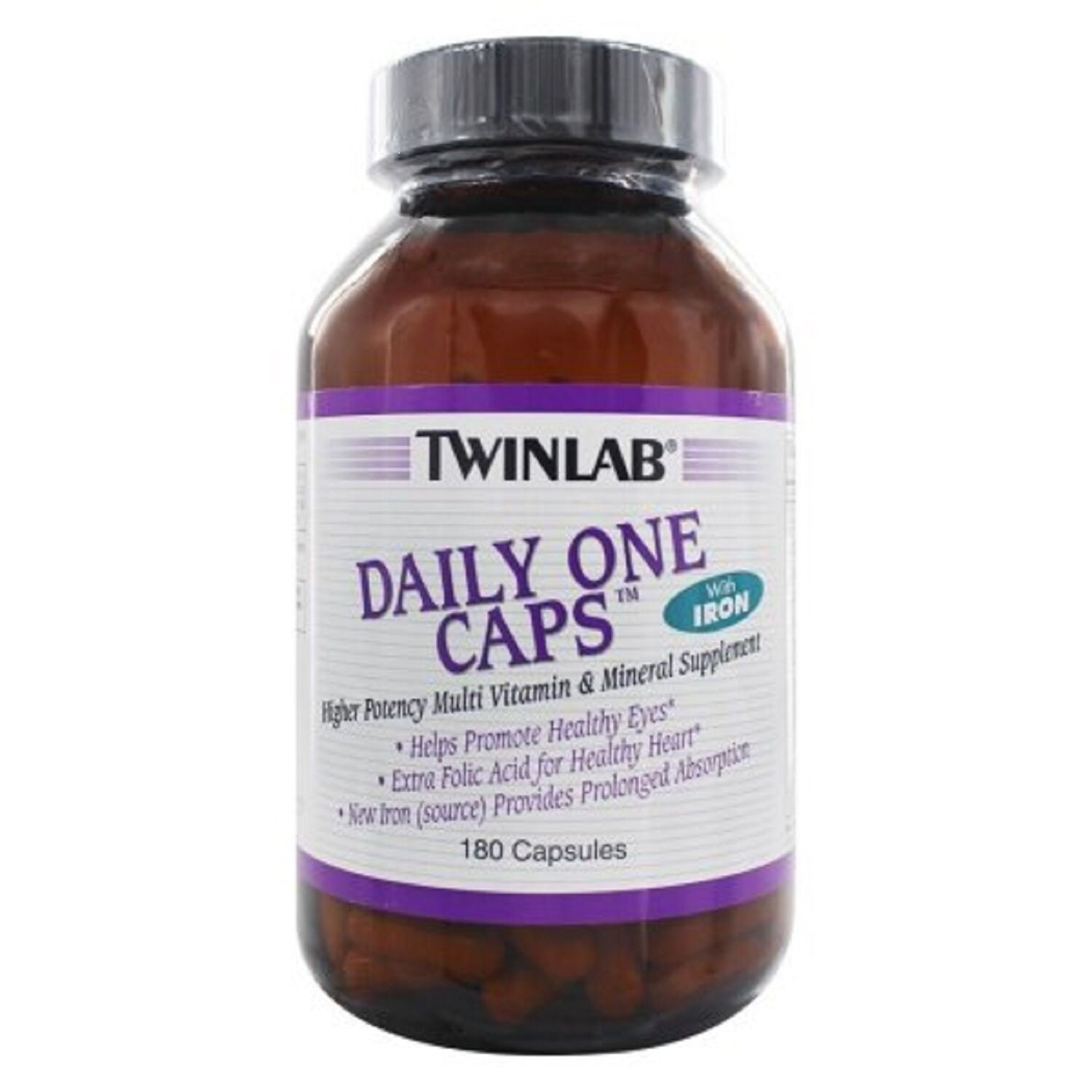 Twinlab Daily One Multivitamin with Iron Capsules, 180 Ct ... Twinlab Daily One Multivitamin with Iron Capsules, 180 Ct ...