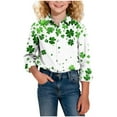 thumbnail image 6 of KyCheLot Boys St Patrick's Day Shirt Printed Button down Shirts Casual Long Sleeve Blouse 3-16 Years, 6 of 7