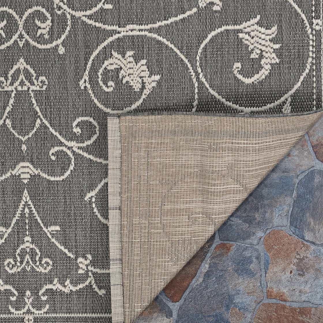 Couristan Recife Veranda 6'2" x 9'2" Champagne-Grey Outdoor Rug