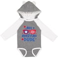 thumbnail image 3 of Inktastic 4th of July All American Dude with Red and Blue Glasses Boys Long Sleeve Baby Bodysuit, 3 of 5
