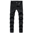 thumbnail image 1 of Pantalones Pantalones de Longitud Completa Para Hombres Nuevos Pantalones de Mezclilla de Motocicleta Elásticos de Hip-Hop Rectos Rasgados Ajustados Odeerbi ODB122200, 1 of 7