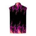 thumbnail image 3 of Dagegui Big and Tall Tank Tops for Men Novelty 3D Flame Print Sleeveless Workout Muscle T-Shirts Summer Button Down Lapel Shirts Pink 3XL, 3 of 4