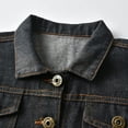 thumbnail image 4 of Kids Girl Coat Button Denim Jacket Children Casual Jacket Black Denim Jacket Kids Girl Jackets Size 4-5 Years, 4 of 5