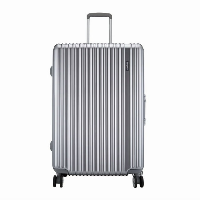 Diplomat Valise, Cadre en Aluminium, Valise avec Cadenas TSA et Roues Pivotantes, Argent