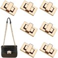 thumbnail image 1 of Cierre para bolso, 7 piezas de cierres para bolso que se utilizan para hacer bolsos, carteras y monederos. El cierre para bolso tiene un diseño dorado clásico y elegante. Cierres para bolso., 1 of 5