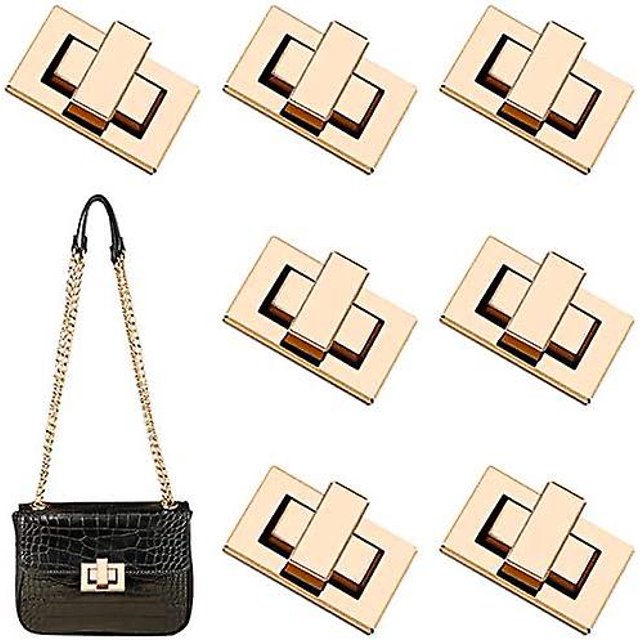 Cierre para bolso, 7 piezas de cierres para bolso que se utilizan para hacer bolsos, carteras y monederos. El cierre para bolso tiene un diseño dorado clásico y elegante. Cierres para bolso.