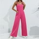 thumbnail image 5 of ICHUANYI Clearance Women Casual Fashion Sleeveless Suspenders Jumpsuit(Pink, L) ICHUANYI WER2023081506327, 5 of 5
