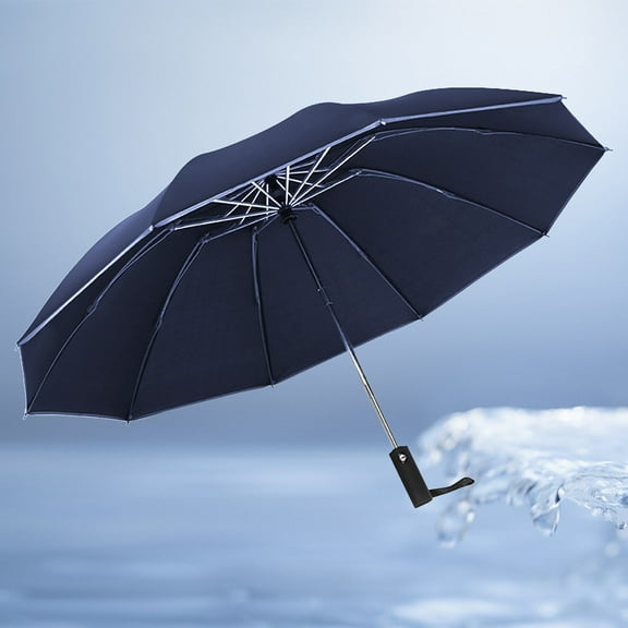Compact Travel Umbrella Windproof Stick Umbrella Protection Umbrella 10 Rib Steel Umbrella Stand