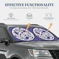 thumbnail image 4 of Haiem Blue And White Porcelain Pattern Car Windshield Sun Shade (2 Pieces) Foldable Windshield Sun Shade Car Accessories for Truck SUV Pickup-Small, 4 of 7