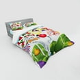 thumbnail image 2 of Ambesonne Animal Bedding Set 4 Pcs, Rainbow Candies Animals, Queen, Multicolor, 2 of 2