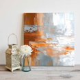 thumbnail image 2 of Wall Art Prints, Abstract Orange Grey Framed Canvas Prints for Bedroom Living Room Bathroom Office, Modern Minimalist Street Art Gallery Wrap Wall Art Poster for Gifts Home Decor 8"x8", 2 of 8