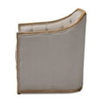 thumbnail image 4 of Industrial Grey-Beige Fabric Upholstered Whitewashed Oak Wood Armchair with Metal Accents, 4 of 9