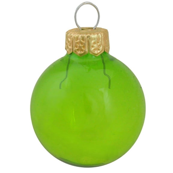 4ct Green Clear Finish Glass Christmas Ball Ornaments - 4.75" (120mm)