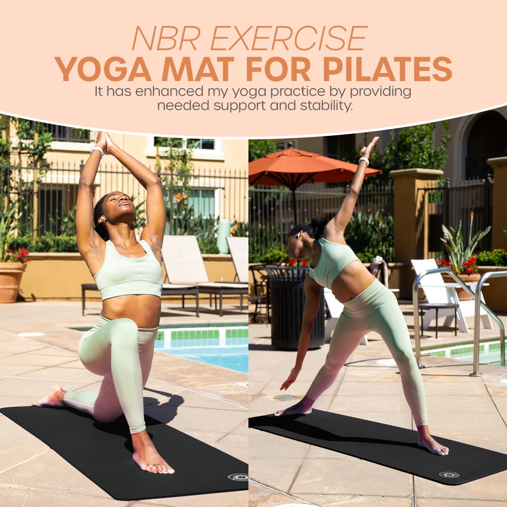Yoga Mat with Carry Strap | Lightweight Yoga Mat For Pilates, Yoga | Free eBook For Mat Workouts