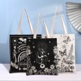 thumbnail image 4 of Jumpingount Bolsas de asas de lona funcionales y hermosas de tela para mujer, bolsos de lona, bolso de compras, bolso de lona Bolsas de mensajero y de hombro FBD0083-2, 4 of 6