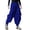Blue-d, variant on Men Hippie Harem Pants Baggy Linen Boho Yoga Pants Summer Beach Pants Casual Drop Crotch Trouser Casual Loose Wide Leg Lounge Bottoms