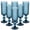 Blue, variant on 6-Piece 140ml/4.7oz Dotted Glass Stemmed Wine Glasses for Dessert Wine, Champagne, Cocktails,Clear