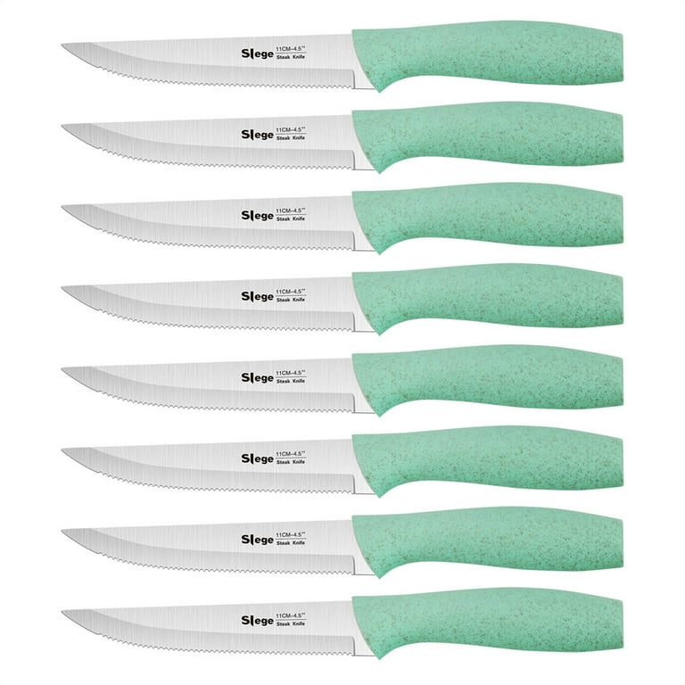 Harriet Steak Knife Set, Serrated Steak Knives Set Of 8, Full Tang German  Stainless Steel Steak Knives, Black