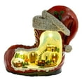 thumbnail image 1 of Caja de música navideña con figura de bota roja, regalo de Navidad, escultura de resina para niños y adultos, pieza decorativa de , tren gira, 1 of 9
