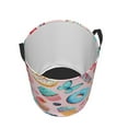 thumbnail image 3 of Balery Cupcakes and Donuts Round Laundry Basket with Handles Waterproof Freestanding Laundry Hamper for Clothes Toys in the Dorm and Family-Medium, 3 of 8