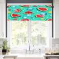 thumbnail image 2 of Remain Unique Polyester Rod Pocket Curtain Valance with Watermelon and Ice Pattern for Home Bedroom Living Room Kitchen Window Decor 54x18 inch, 2 of 5