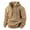 Khaki, variant on Yievot Quarter Zip Up Hoodie Men Fleece Lined Hooded Sweatshirt Winter Thick Warm 1/4 Zip Pullover Tops with Pockets