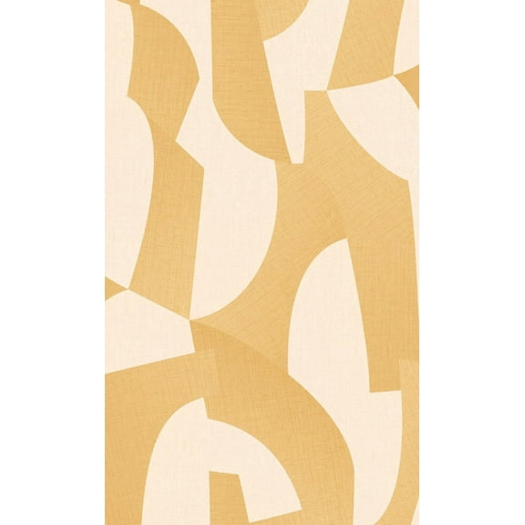 Yellow Abstract Shapes Geometric Wallpaper, Double Roll, 57 sqft