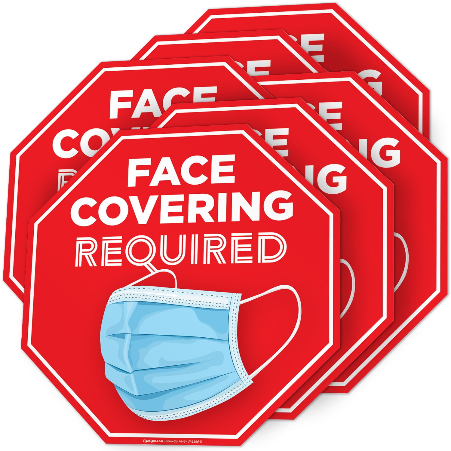 Face Mask Required Sticker Sign, - Walmart.com