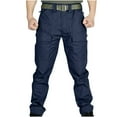 thumbnail image 6 of Dagegui Men's Cargo Pants Fashion Multi Pockets Zip Off Tactical Pants Solid Color Water Resistant Hiking Pants Lightweight Outdoor Work Pants Today Sales Navy,XXXL, 6 of 9