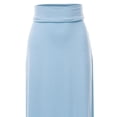 thumbnail image 4 of A2Y Women's Basic Foldable High Waist Floor Length Maxi Skirts Ash Blue XL, 4 of 5