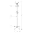 thumbnail image 4 of Coat Rack, Hall Tree, Free Standing, 12 Hooks, Entryway, 70" High, Bedroom, Metal, Contemporary, Modern, 4 of 5