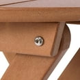 thumbnail image 5 of WestinTrends Malibu HDPE Outdoor 24.5 Inch Round Portable Folding Patio Dining Table, Teak, 5 of 15