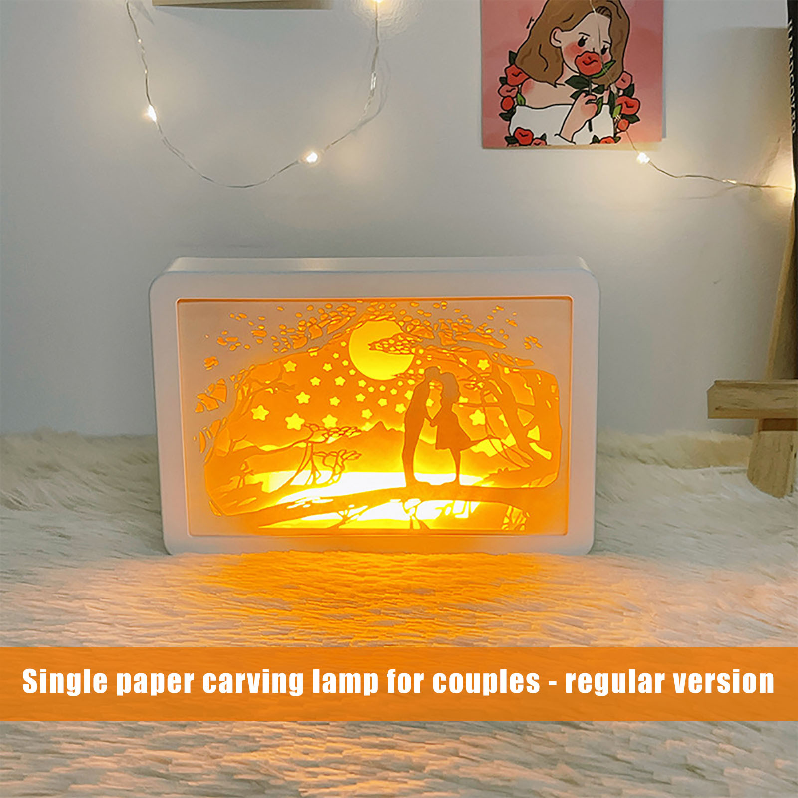 AURIGATE Festivals Gift 3D Paper Carving Night Light Shadow Box Paper