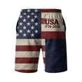 thumbnail image 4 of Havenx Men's 250th Anniversary Usa Shorts Drawstring American Flag Design Shorts with Pockets Elastic Waist Short Pants Patriotic We the People 1776 Workout Clothing,Pink 3XL, 4 of 4