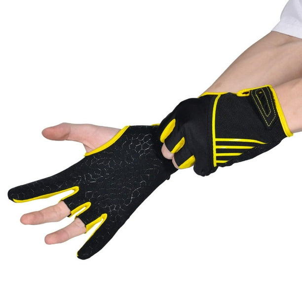 1 par de guantes de para ciclismo, medio , soporte para muñeca, guantes acolchados para bicicleta, antideslizante protectores de antideslizante guantes de Amarillo L XL Macarena Guantes de bolos
