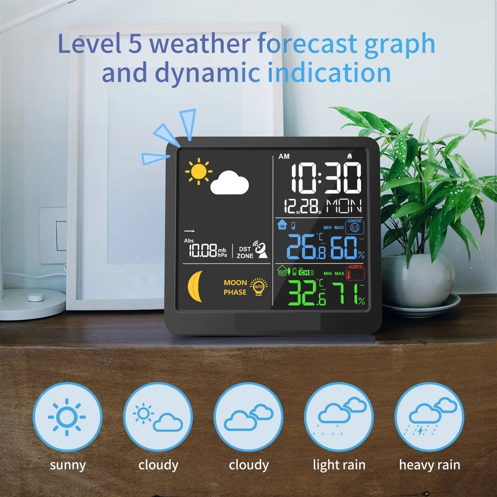 Weather Station Temperature Humidity Meter Thermometer Hygrometer Outdoor Temperature And Humidity Sensor Office