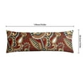 thumbnail image 6 of Paisley Long Body Pillow Cover - Vintage Bohemian Floral Print, Soft & Breathable Ethnic Fabric, Hidden Zipper, 20"x54" - Elegant Home Decor Gift for Side Sleepers & Pregnancy Support, 6 of 7