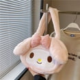 thumbnail image 1 of Bolso de hombro de felpa Kawaii Sanrio, peluche Kuromi Melody Sanrio Cinnamoroll, peluche de gran capacidad, regalo para niñas, 1 of 4