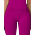 thumbnail image 6 of IDOPIP Workout Sets for Women Seamless Scunch Butt Lifting Impact Leggings Longline Strappy Halter Sports Bra Top 2 Piece Gym Active Outfits, 6 of 7