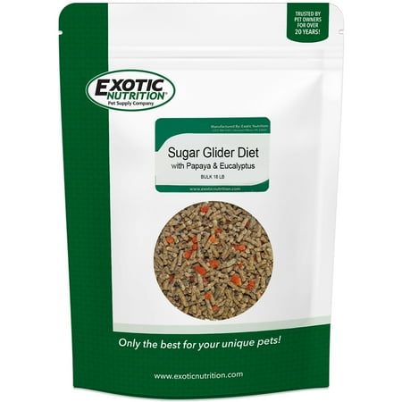 Exotic Nutrition Sugar Glider Diet with Papaya and Eucalyptus 18 lb.
