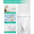 thumbnail image 3 of No Hook Shower Curtains with Snap in Liner, Blue Starfish Coastal Waterproof Fabric Shower Curtain, Summer Beach Ocean Coral Shell Double Layers & See-Through Top Window Bathroom Curtains 48''x72'', 3 of 6