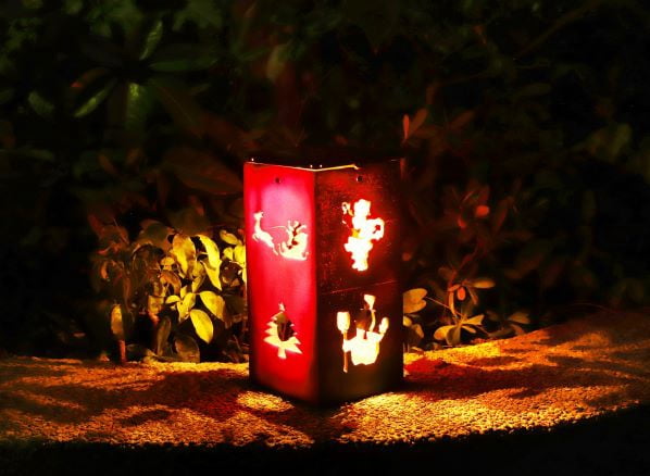 Solar Decorative Portable Lantern - Christmas